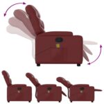 Fauteuil de massage inclinable Rouge bordeaux Similicuir – Image 5