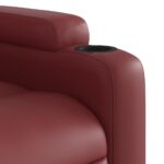 Fauteuil de massage inclinable Rouge bordeaux Similicuir – Image 7