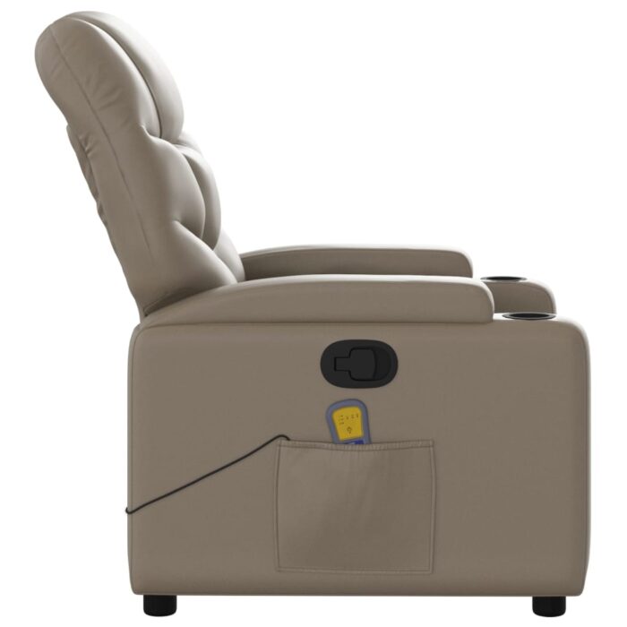 Fauteuil de massage inclinable Cappuccino Similicuir – Image 3