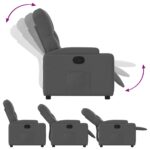 Fauteuil inclinable Gris foncé Tissu – Image 2