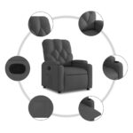Fauteuil inclinable Gris foncé Tissu – Image 3