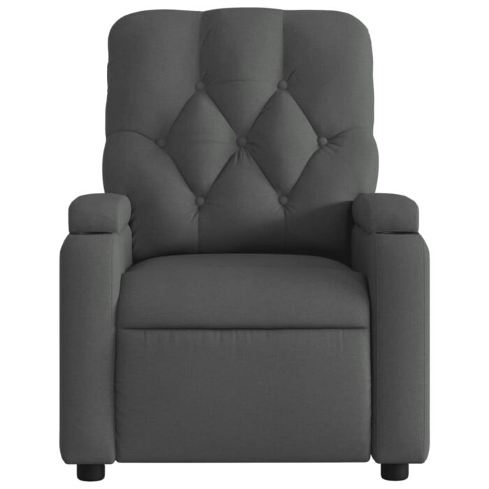 Fauteuil inclinable Gris foncé Tissu – Image 4