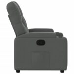Fauteuil inclinable Gris foncé Tissu – Image 5