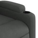 Fauteuil inclinable Gris foncé Tissu – Image 6