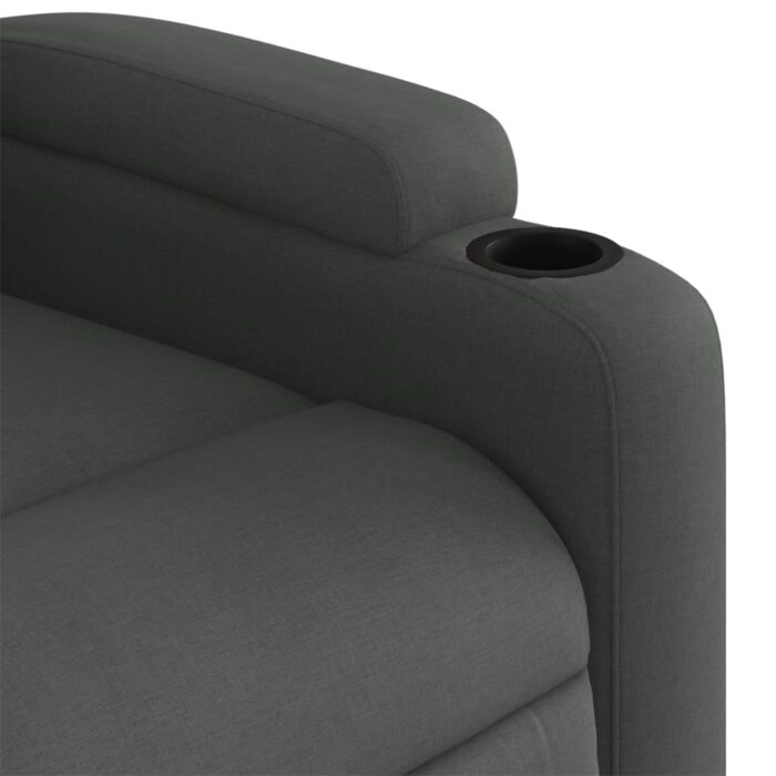 Fauteuil inclinable Gris foncé Tissu – Image 6