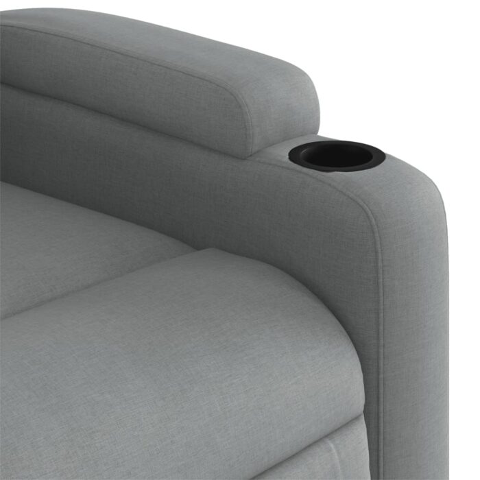 Fauteuil de massage inclinable Gris clair Tissu – Image 7