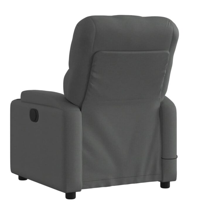 Fauteuil de massage inclinable Gris foncé Tissu – Image 2