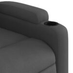 Fauteuil de massage inclinable Gris foncé Tissu – Image 7