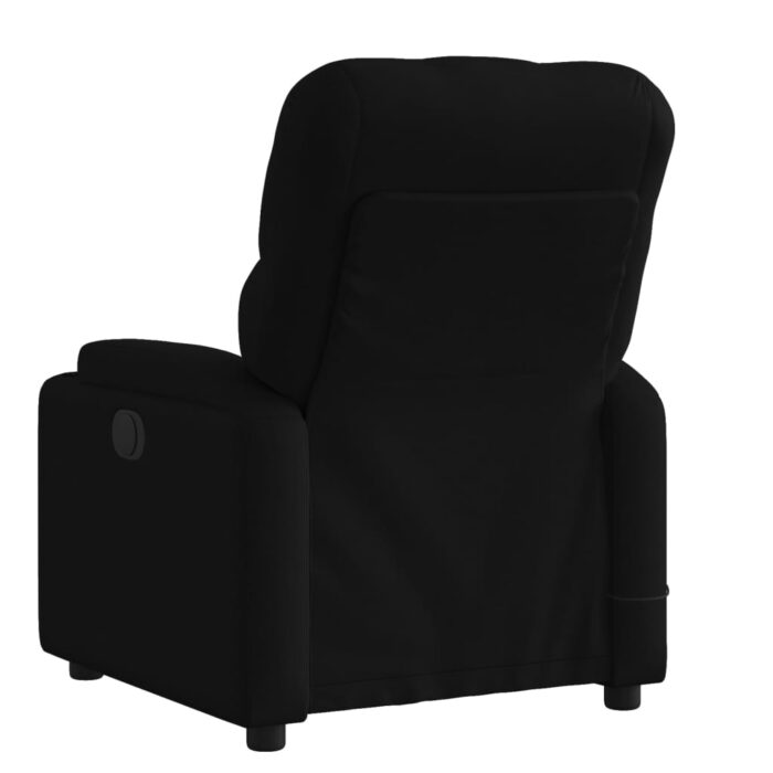 Fauteuil de massage inclinable Noir Tissu – Image 2