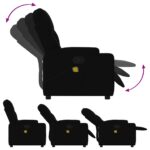 Fauteuil de massage inclinable Noir Tissu – Image 3