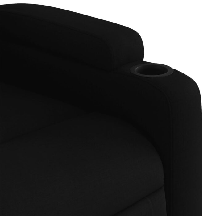 Fauteuil de massage inclinable Noir Tissu – Image 7