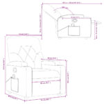 Fauteuil de massage inclinable Rouge bordeaux Tissu – Image 10