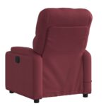 Fauteuil de massage inclinable Rouge bordeaux Tissu – Image 2