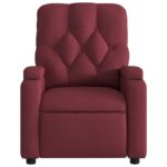 Fauteuil de massage inclinable Rouge bordeaux Tissu – Image 5