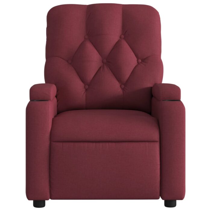 Fauteuil de massage inclinable Rouge bordeaux Tissu – Image 5