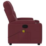 Fauteuil de massage inclinable Rouge bordeaux Tissu – Image 6