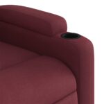 Fauteuil de massage inclinable Rouge bordeaux Tissu – Image 7