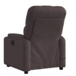 Fauteuil de massage inclinable Marron foncé Tissu – Image 2