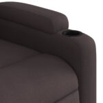 Fauteuil de massage inclinable Marron foncé Tissu – Image 7