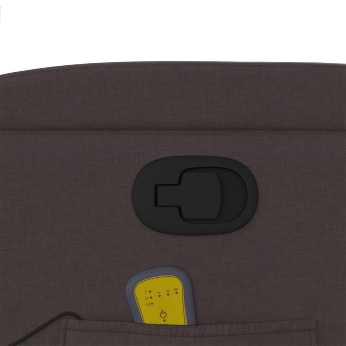 Fauteuil de massage inclinable Marron foncé Tissu – Image 8