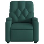 Fauteuil de massage inclinable Vert foncé Tissu – Image 5