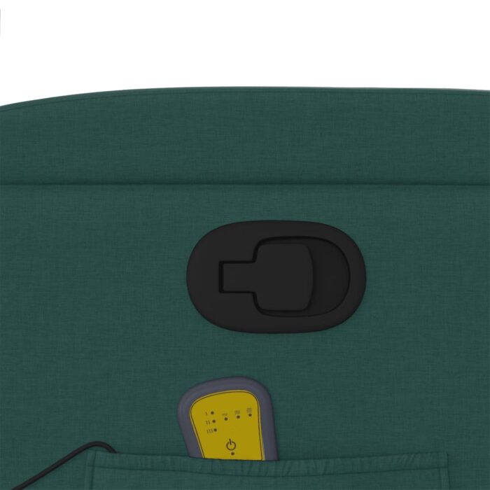 Fauteuil de massage inclinable Vert foncé Tissu – Image 8