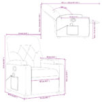 Fauteuil de massage inclinable Taupe Tissu – Image 10