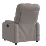 Fauteuil de massage inclinable Taupe Tissu – Image 2