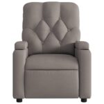 Fauteuil de massage inclinable Taupe Tissu – Image 5