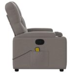 Fauteuil de massage inclinable Taupe Tissu – Image 6