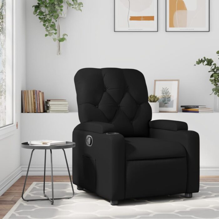 Fauteuil inclinable Noir Similicuir – Image 1