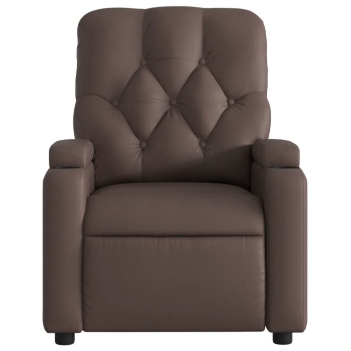 Fauteuil inclinable Marron Similicuir – Image 4