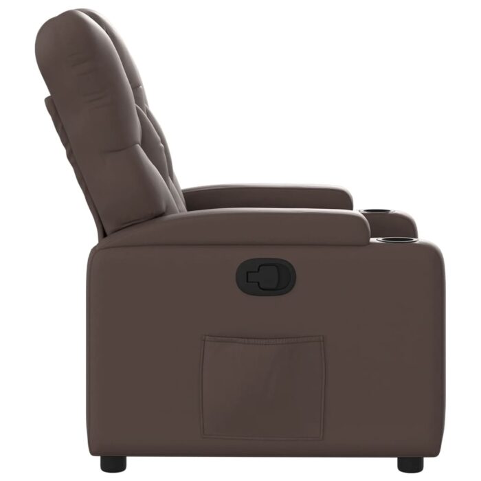 Fauteuil inclinable Marron Similicuir – Image 5