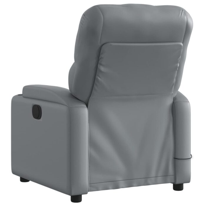 Fauteuil de massage inclinable Gris Similicuir – Image 2