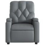 Fauteuil de massage inclinable Gris Similicuir – Image 5