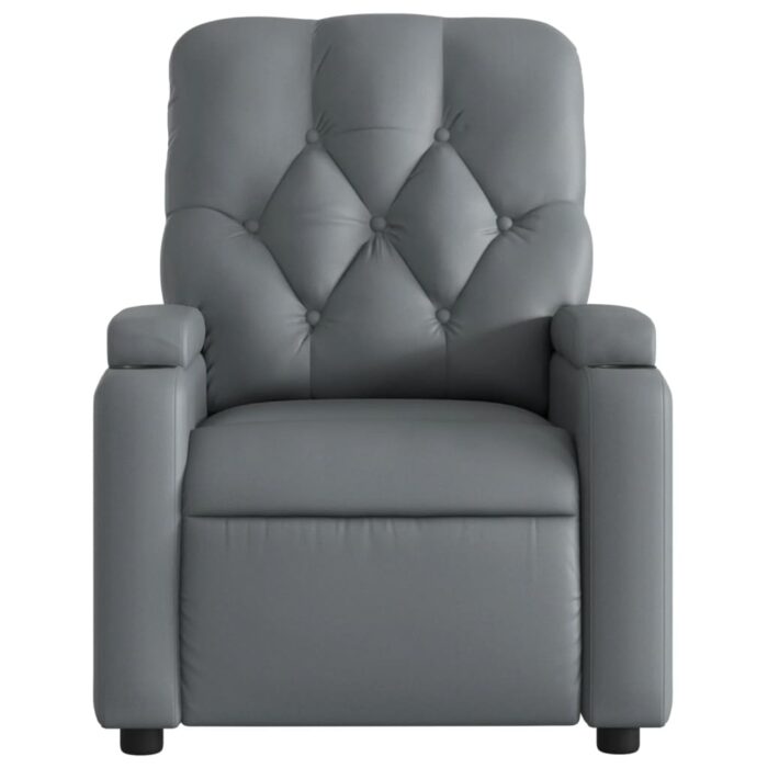 Fauteuil de massage inclinable Gris Similicuir – Image 5
