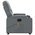 Fauteuil de massage inclinable Gris Similicuir – Image 6