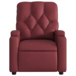Fauteuil de massage inclinable Rouge bordeaux Similicuir – Image 5