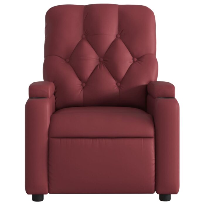 Fauteuil de massage inclinable Rouge bordeaux Similicuir – Image 5