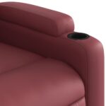 Fauteuil de massage inclinable Rouge bordeaux Similicuir – Image 7