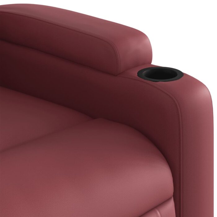 Fauteuil de massage inclinable Rouge bordeaux Similicuir – Image 7