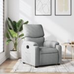 Fauteuil inclinable Gris clair Tissu