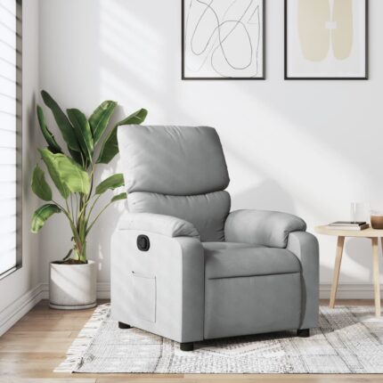 Fauteuil inclinable Gris clair Tissu