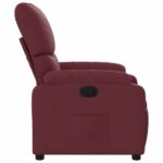 Fauteuil inclinable Rouge bordeaux Tissu – Image 2