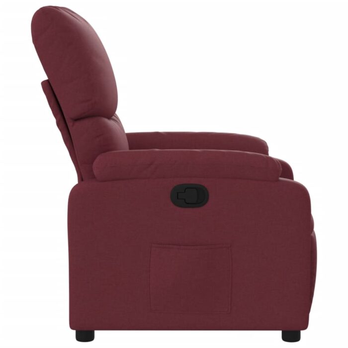 Fauteuil inclinable Rouge bordeaux Tissu – Image 2