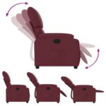 Fauteuil inclinable Rouge bordeaux Tissu – Image 4
