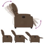Fauteuil inclinable Marron Tissu – Image 4