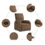 Fauteuil inclinable Marron Tissu – Image 5