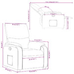 Fauteuil inclinable Marron Tissu – Image 9