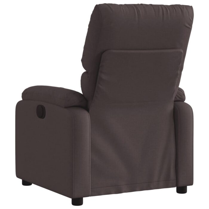 Fauteuil inclinable Marron foncé Tissu – Image 3